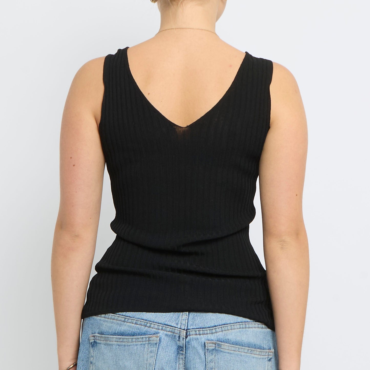 Ribbed Strappy Top - UK 10