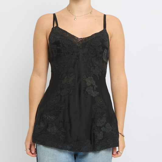 Lace Detail Strappy Top - UK 10