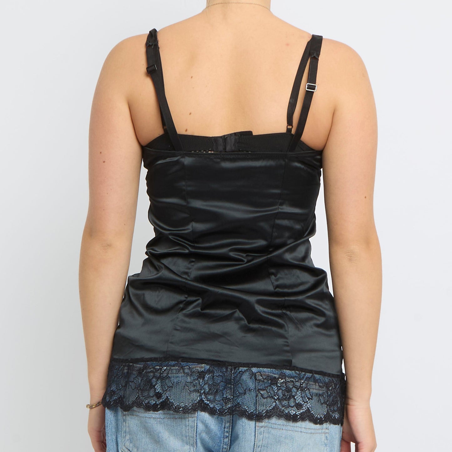 Lace  Satin Strappy Top - UK 10