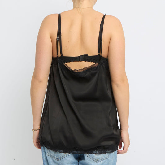 Lace  Satin Strappy Top - UK 10