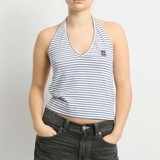 Striped Halterneck Top - UK 10