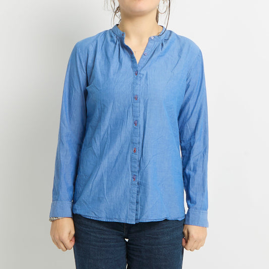 Denim Style Button Blouse - UK 10