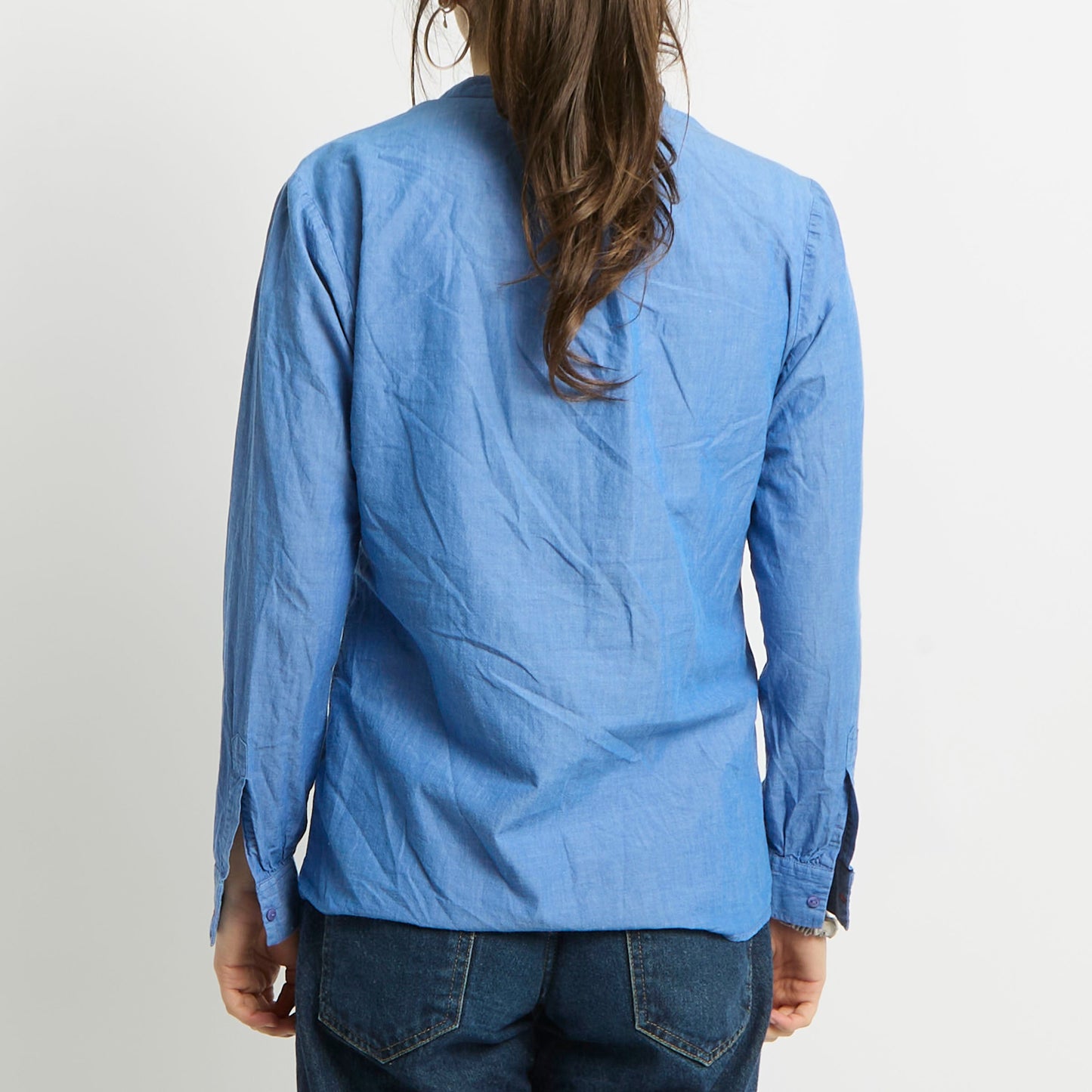 Denim Style Button Blouse - UK 10