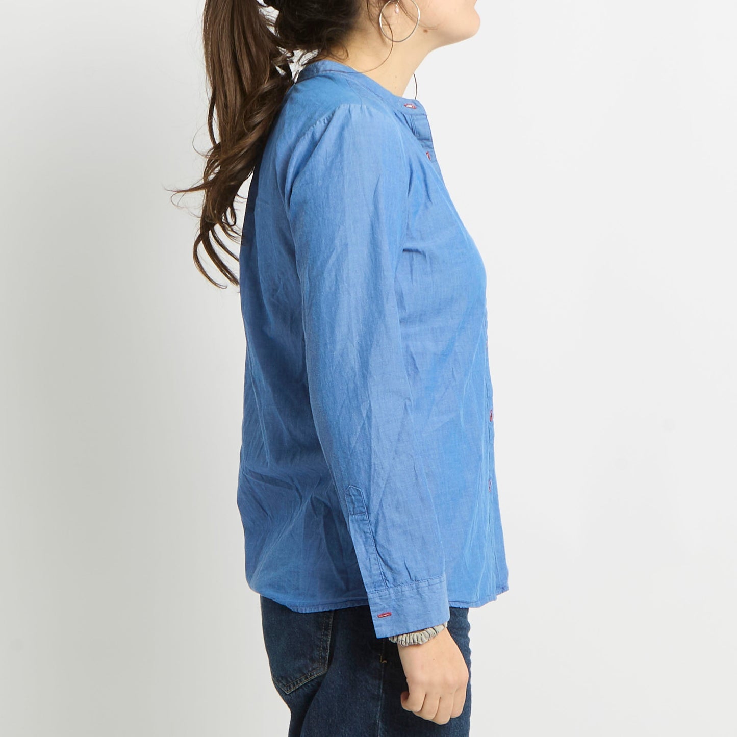 Denim Style Button Blouse - UK 10