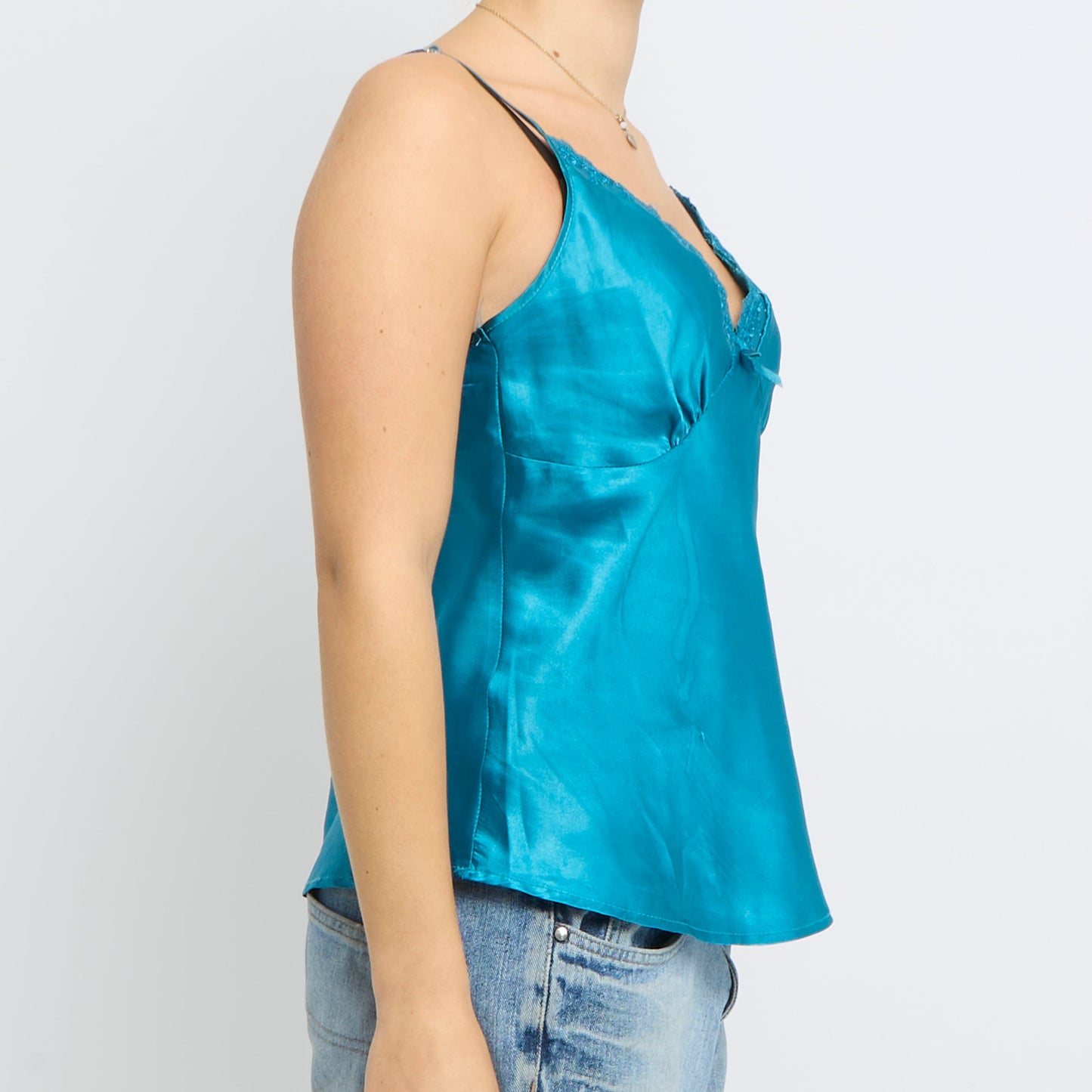 Satin Strappy Bow  Top - UK 10