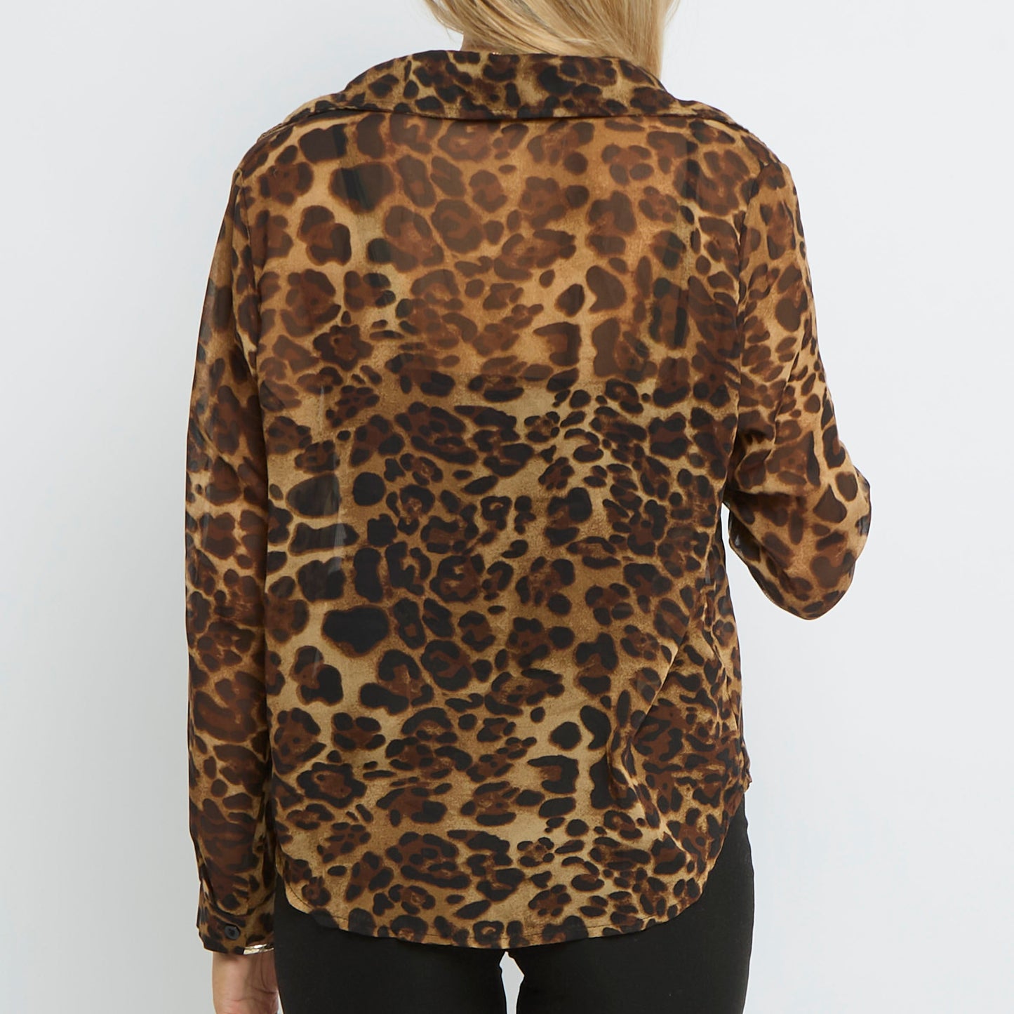 Sheer Leopard  Flimsy Shirt- UK 10