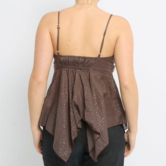 Shell Detail Strappy-Camisole - UK 10