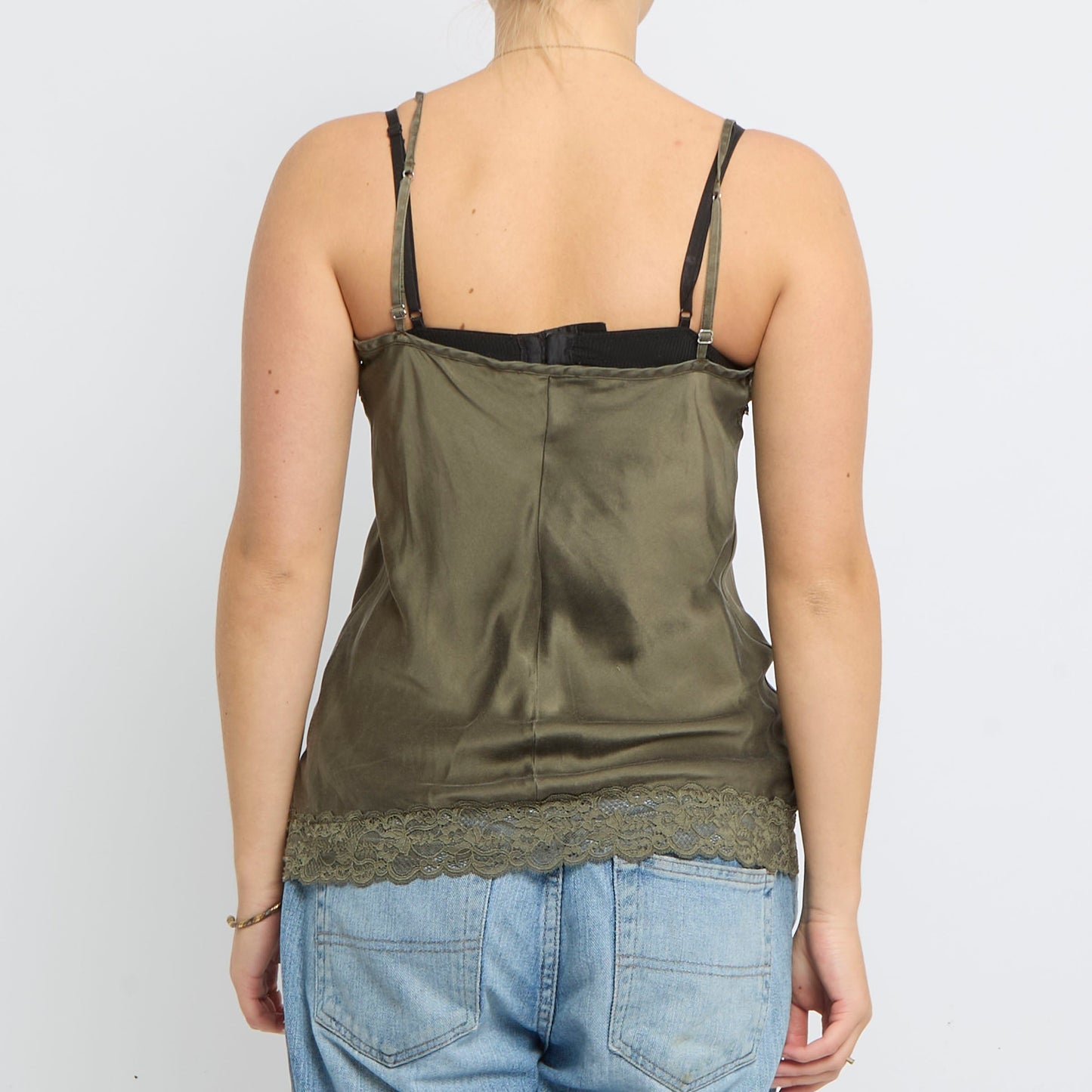 Lace  Satin Strappy Top - UK 10