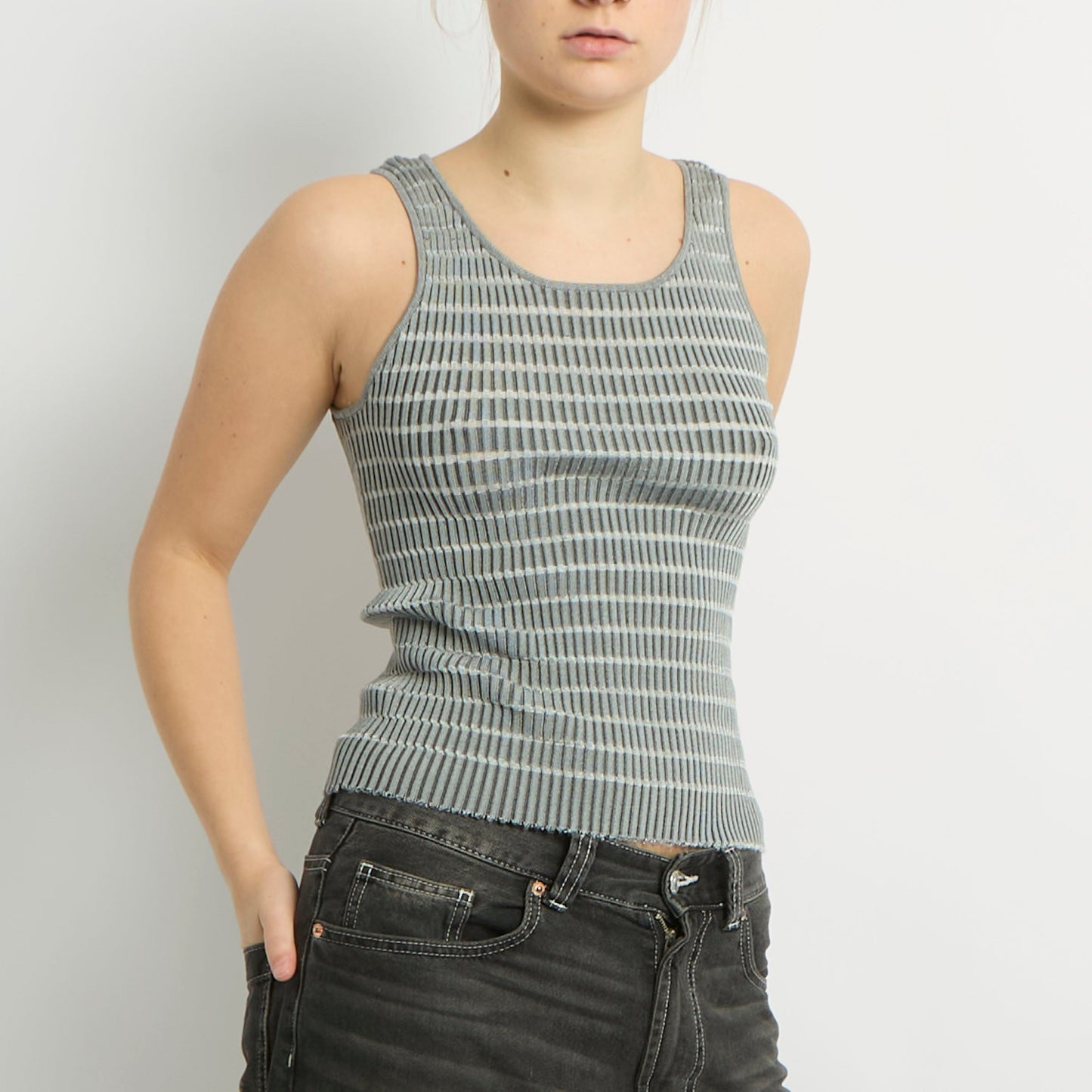 Knitted Textured Cami Top - UK 10