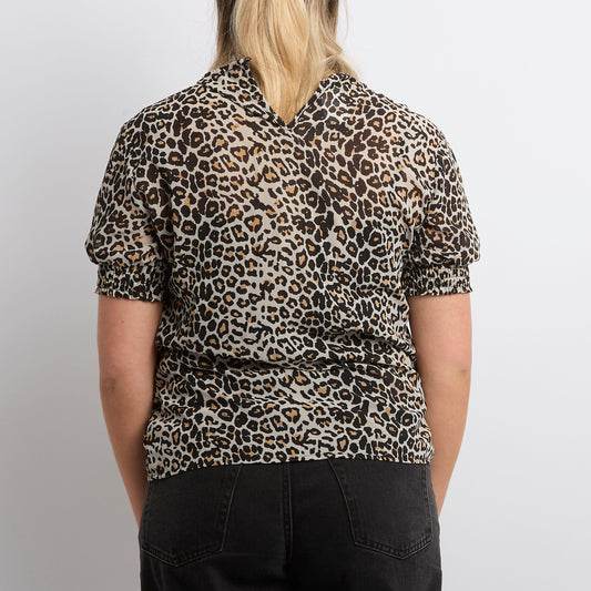 Leopard  Short Sleeve Top - UK 10