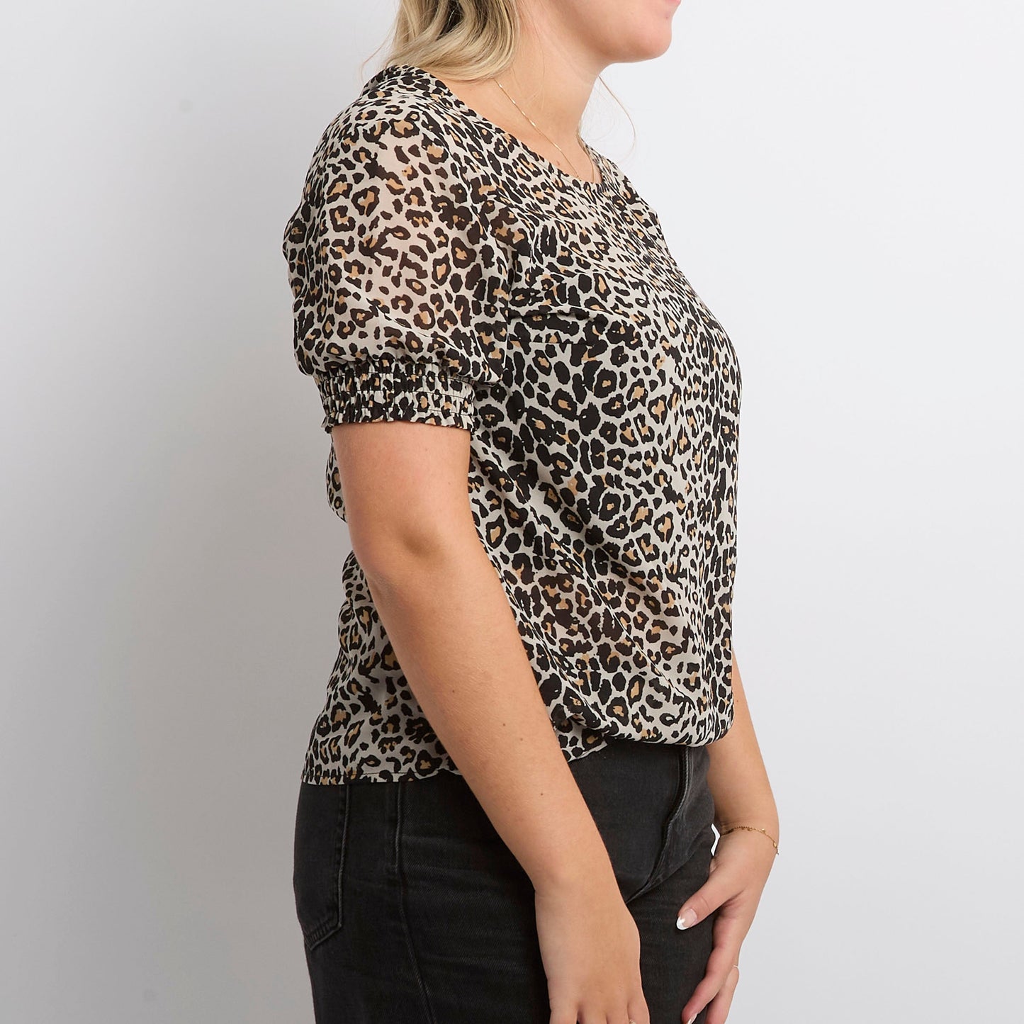 Leopard  Short Sleeve Top - UK 10