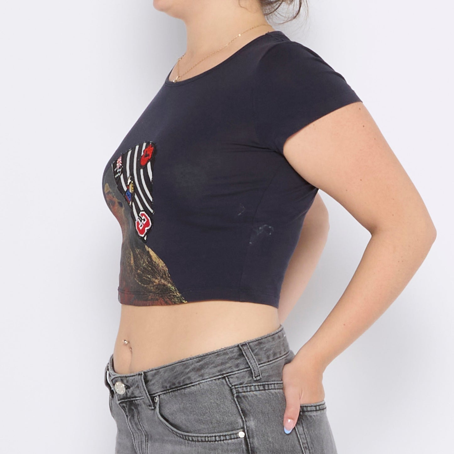 Graphic  Cropped T-shirt - UK 10