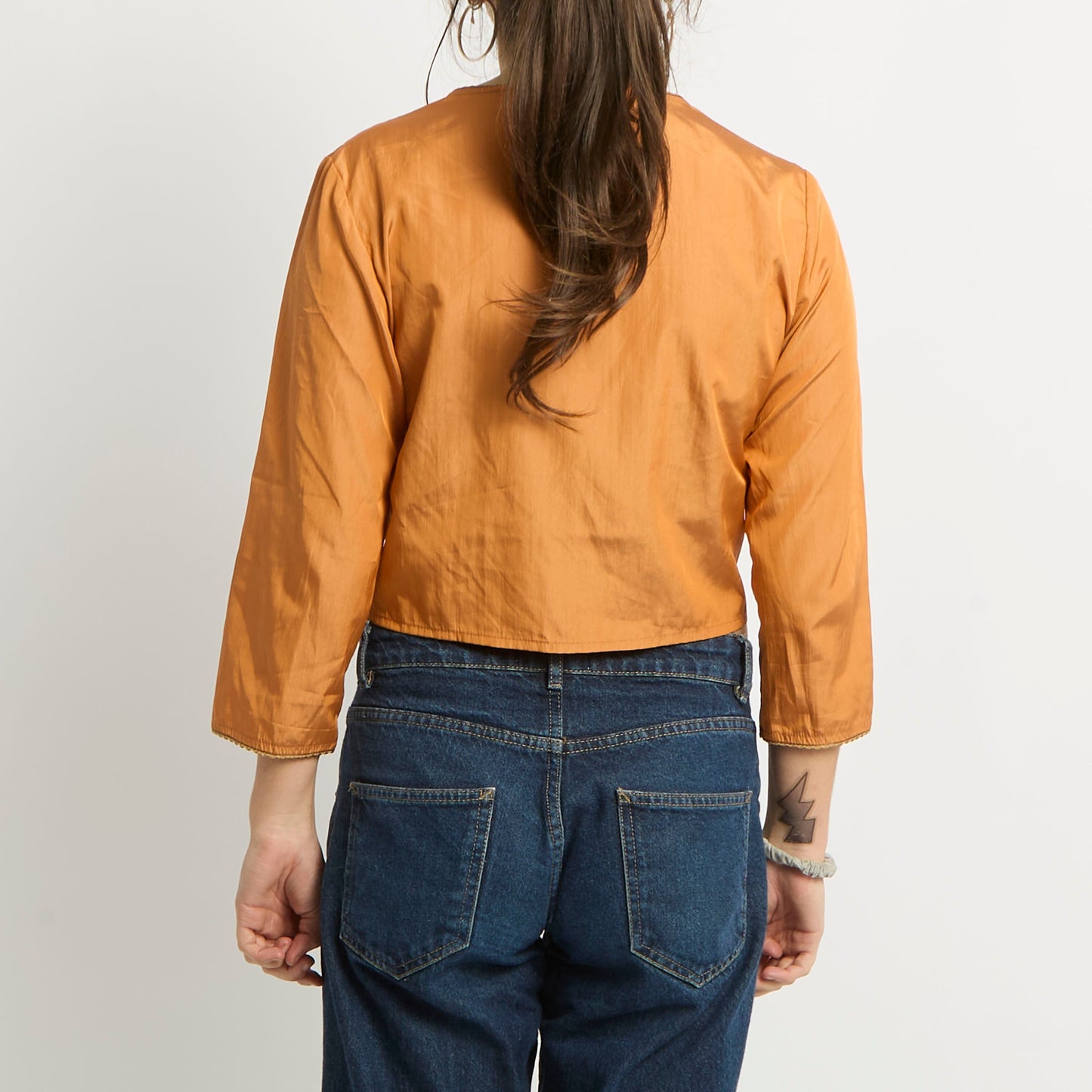 V-Neck Cropped Blouse - UK 10