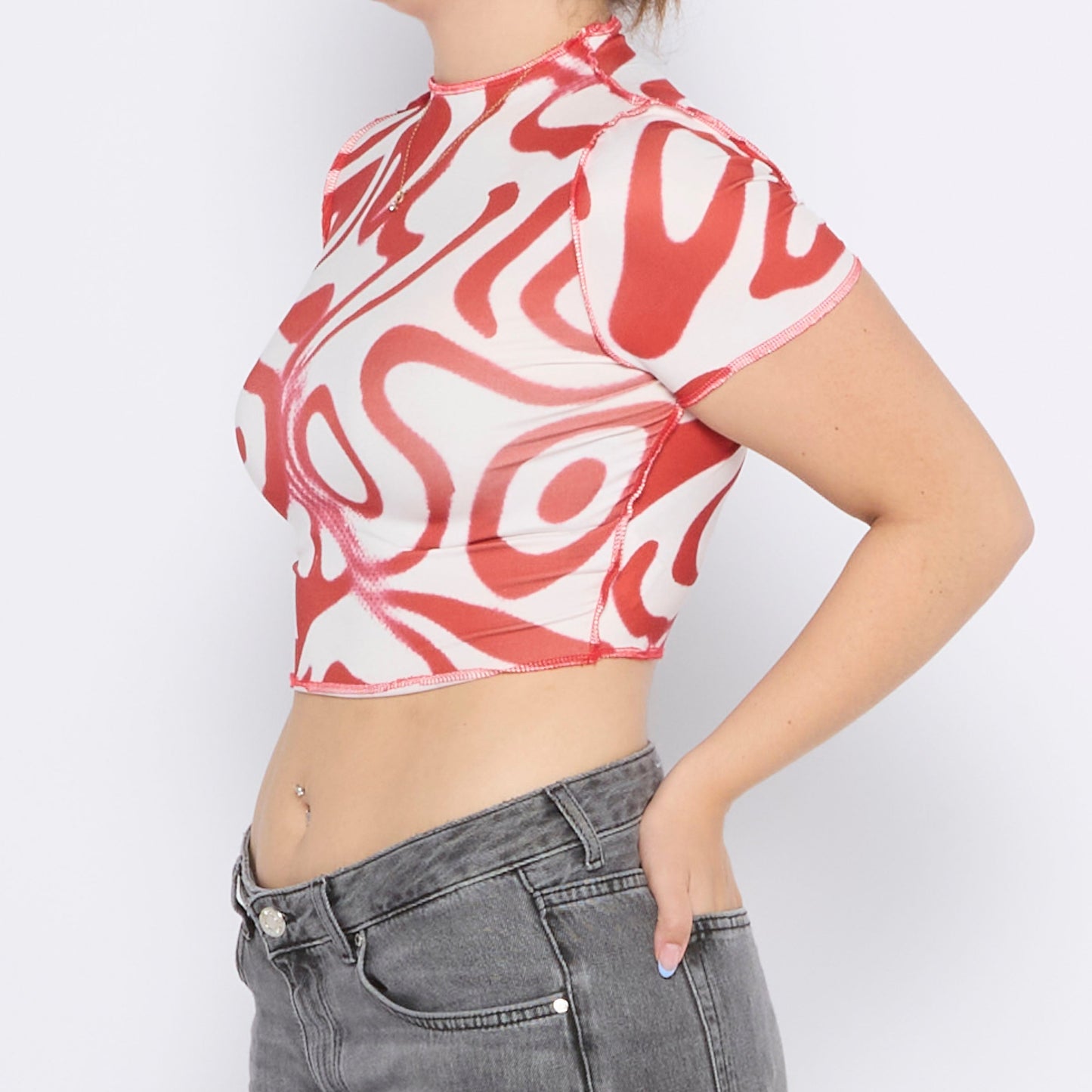 Graphic  Cropped Top - UK 10