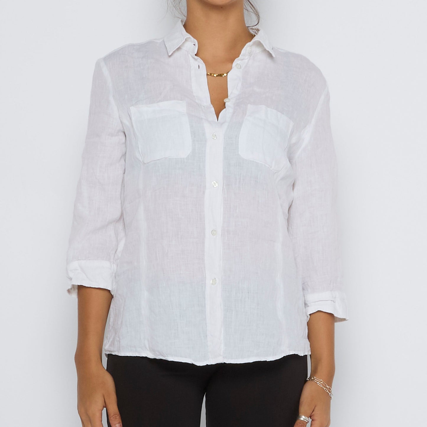 Collared Linen Shirt - UK 10