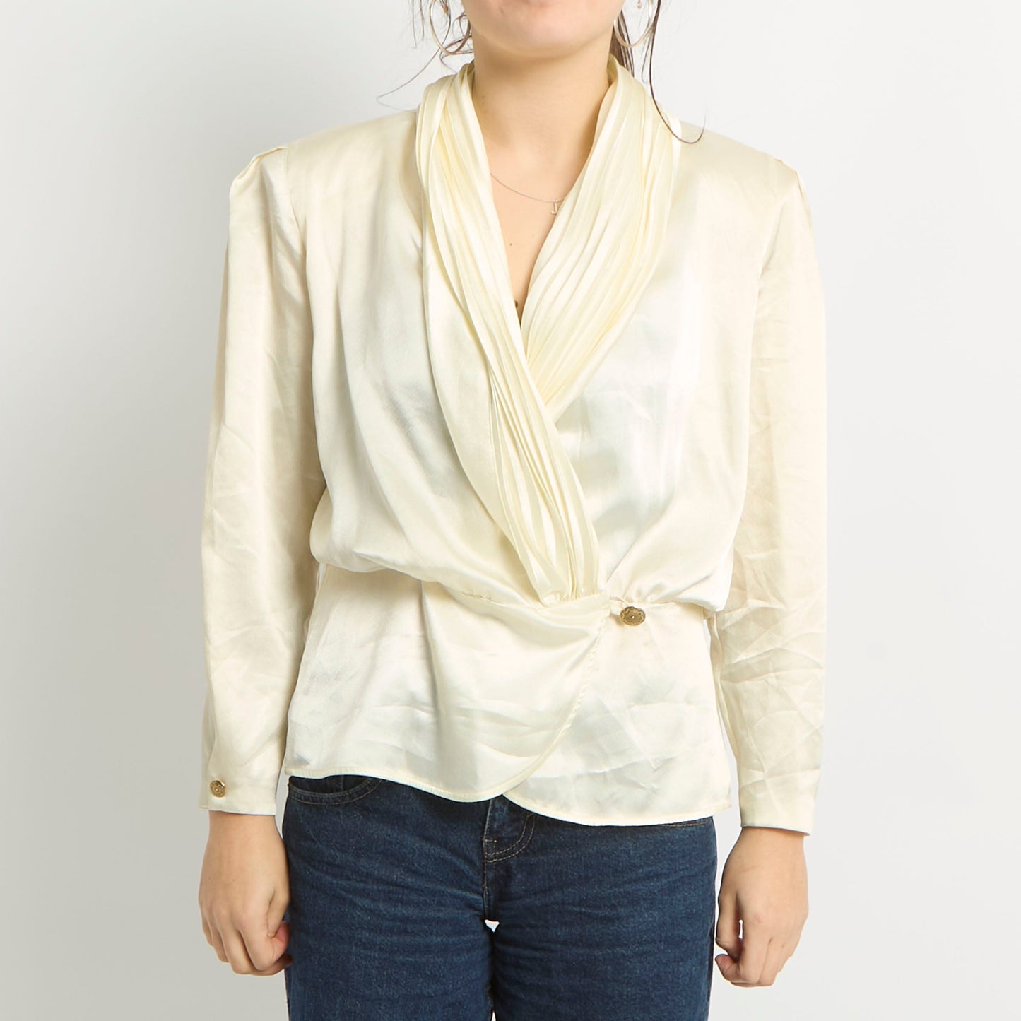 Satin Wrap Blouse - UK 10