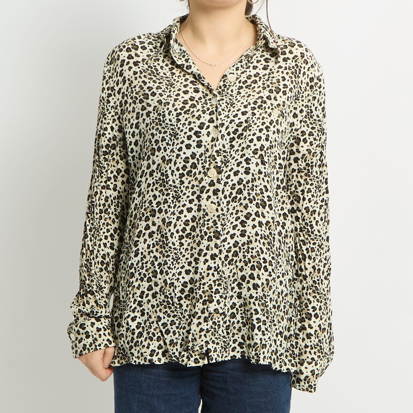 Leopard Print Blouse - UK 10