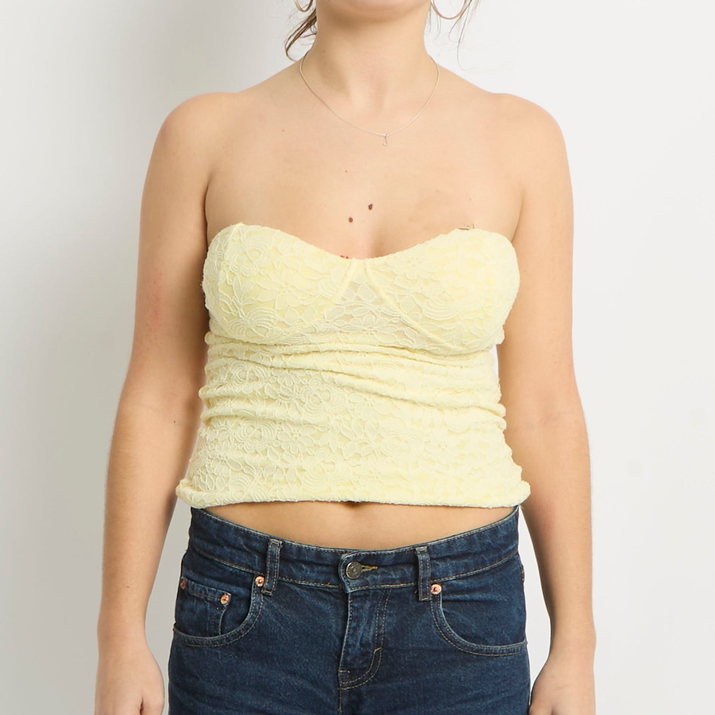 Lace Bandeau Padded Top - UK 10