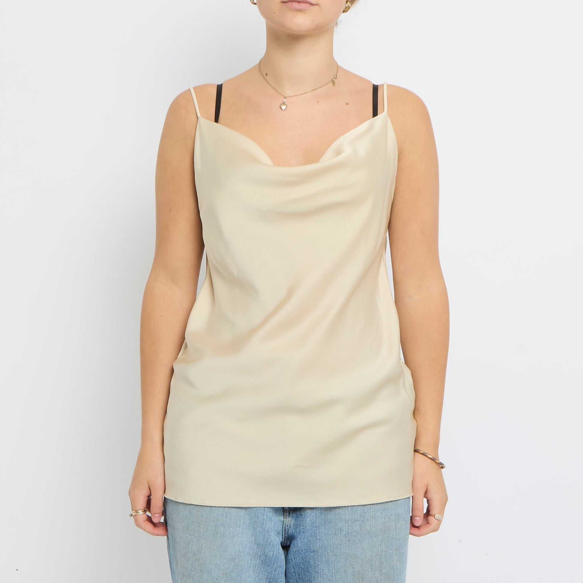 Strappy Cowl Neck Top - UK 12