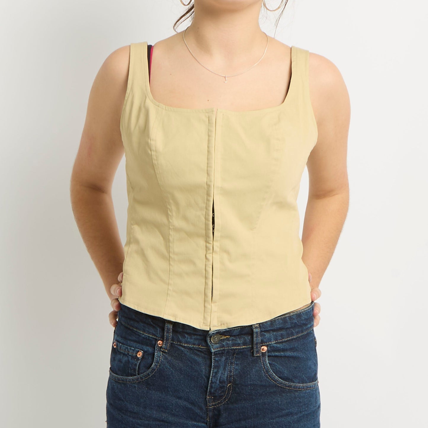 Square Neck Corset Top - UK 12