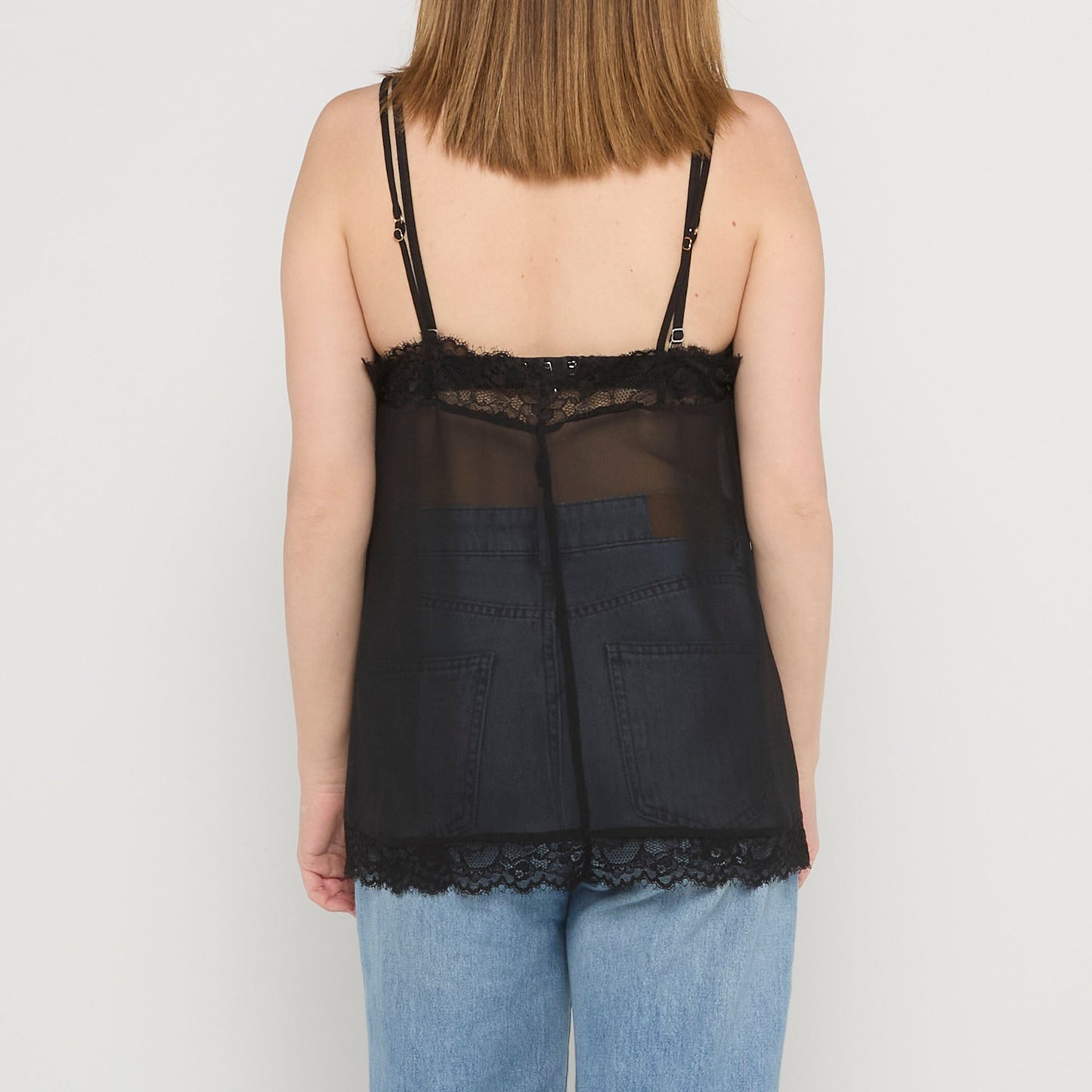 Chiffon Embroidered Cami Top - UK 12