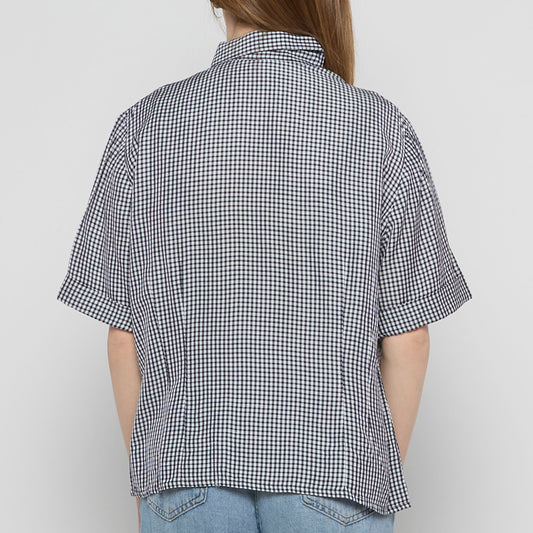 Gingham Short Sleeve Shirt - UK 12