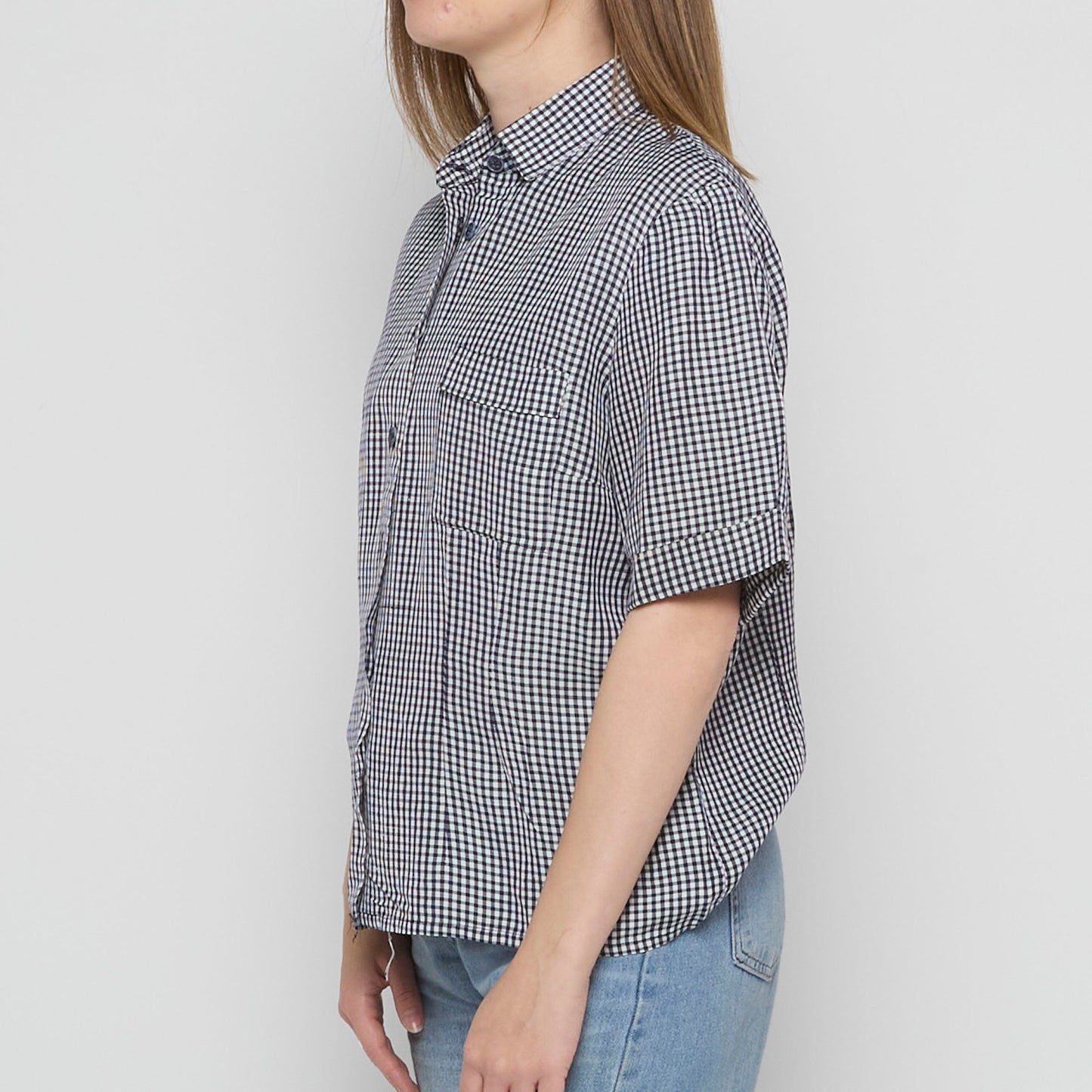 Gingham Short Sleeve Shirt - UK 12