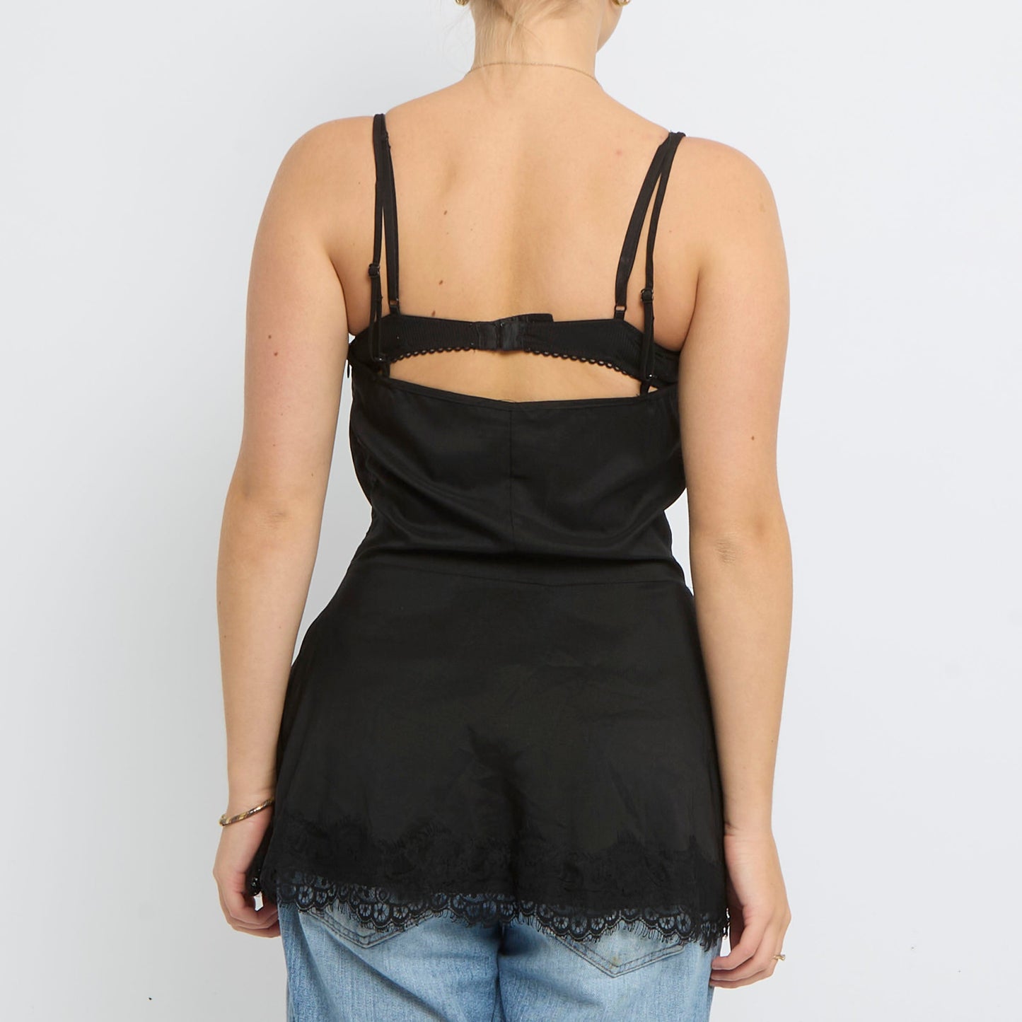 Lace  Satin Strappy Top - UK 12