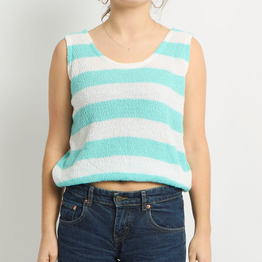 Stripe Knitted Tank Top - UK 12