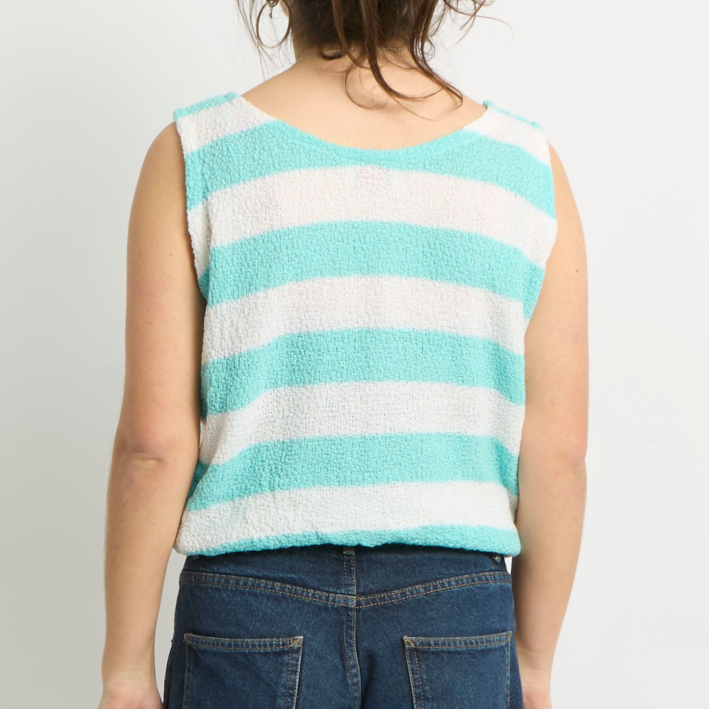 Stripe Knitted Tank Top - UK 12