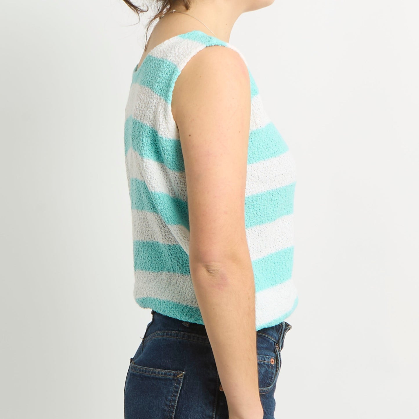 Stripe Knitted Tank Top - UK 12