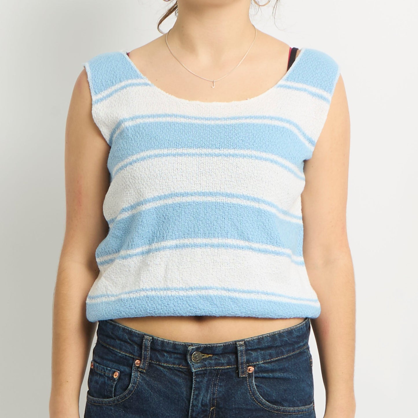 Stripe Knitted Tank Top - UK 12