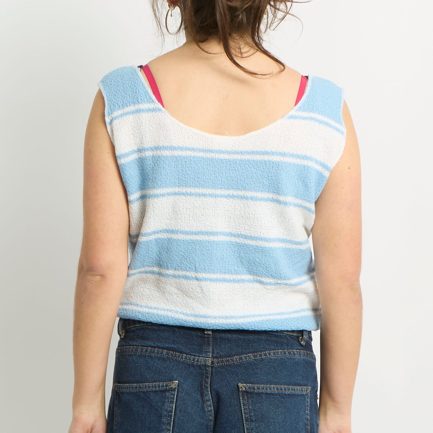 Stripe Knitted Tank Top - UK 12