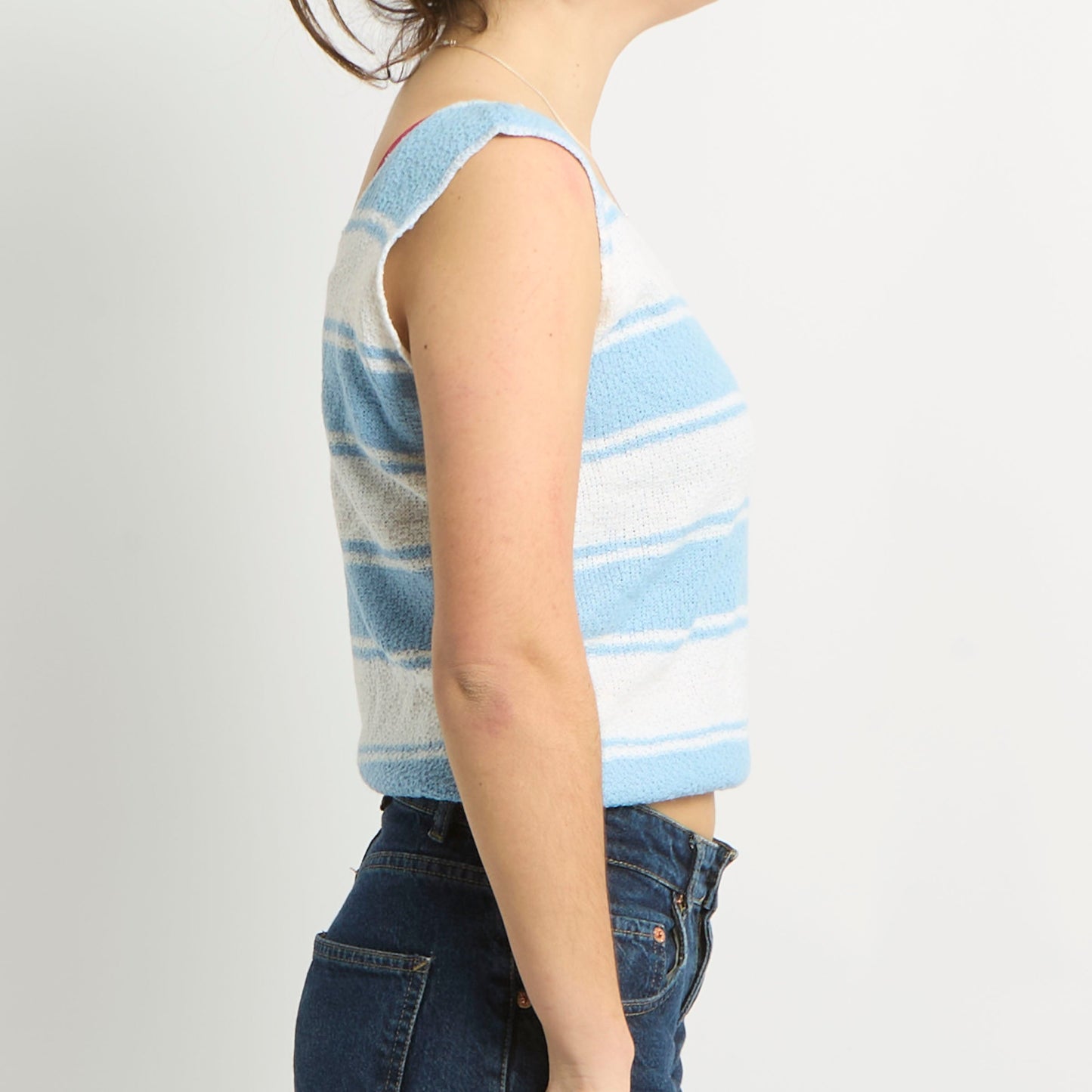 Stripe Knitted Tank Top - UK 12