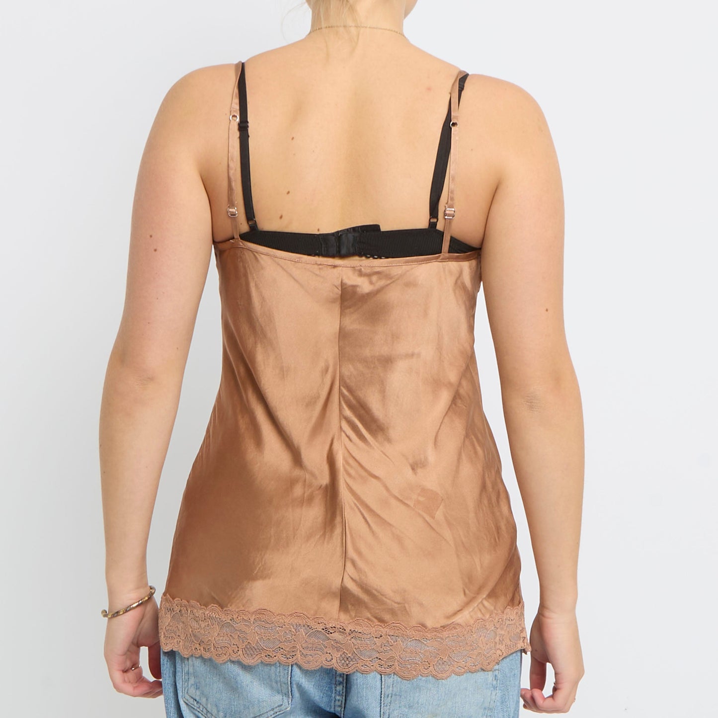 Lace  Satin Strappy Top - UK 12