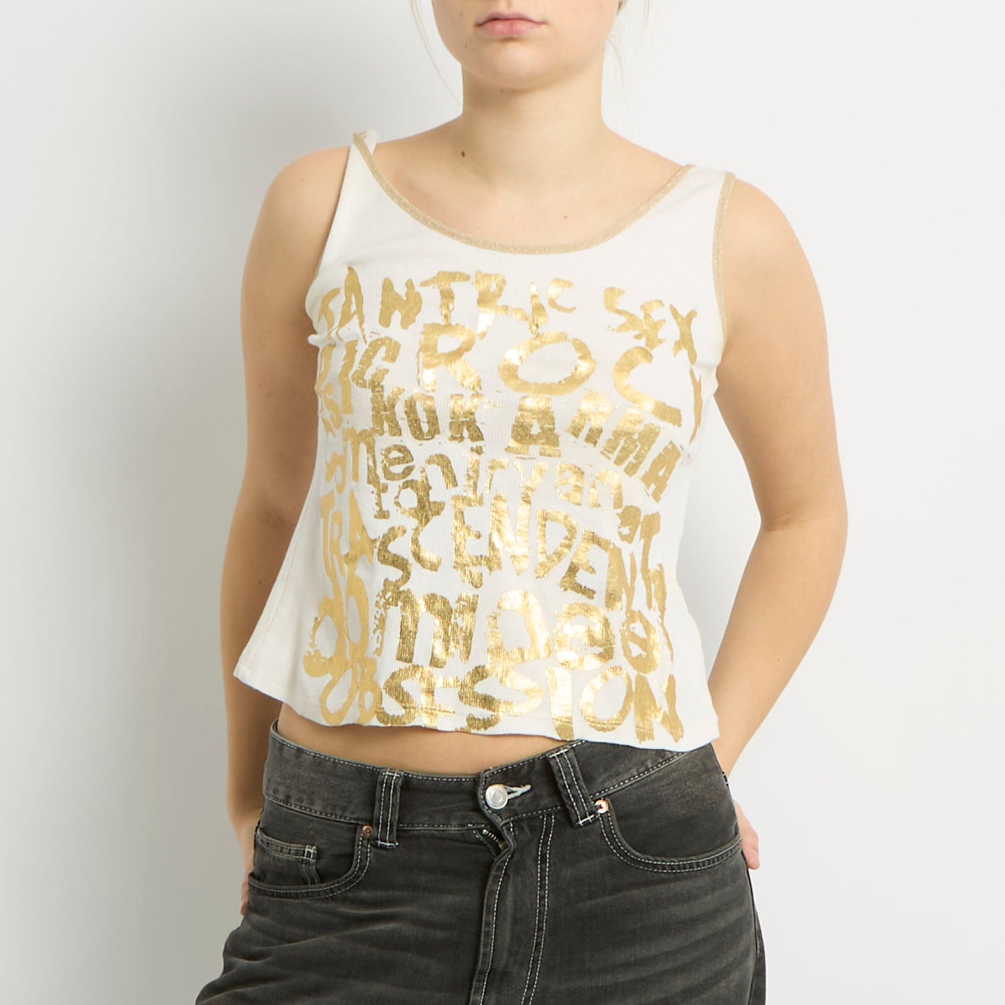 Metallic Graphic Tank Top - UK 12