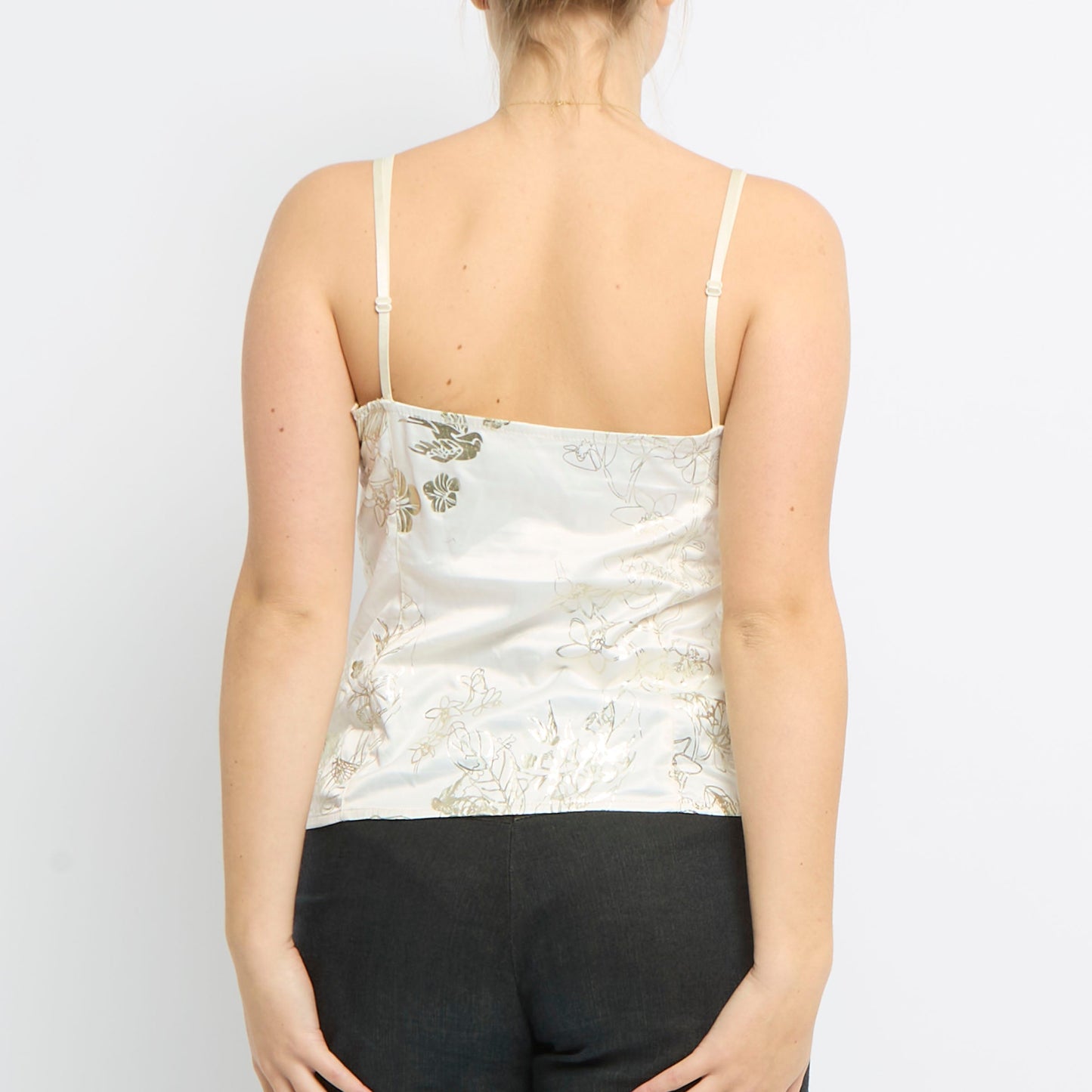 Floral Detail Strappy Top - UK 12