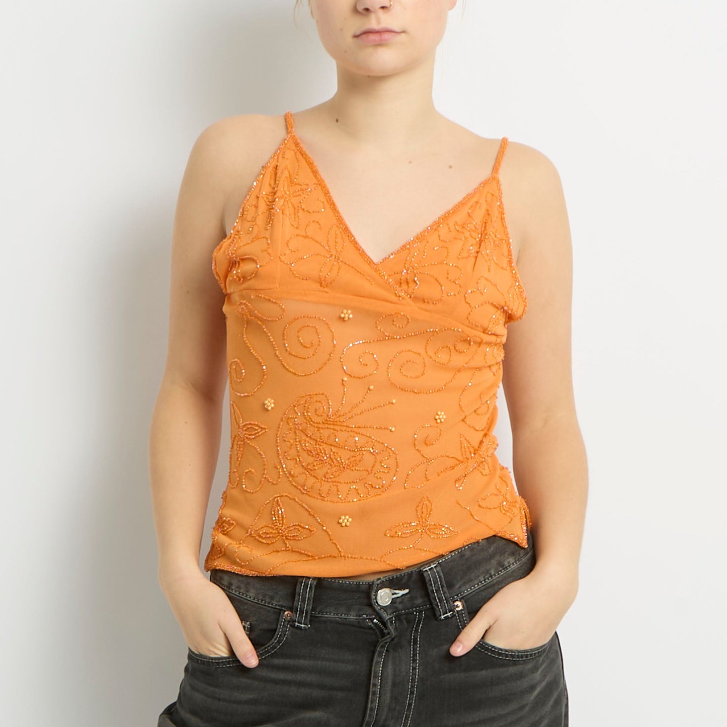 Beaded Cami Top - UK 12