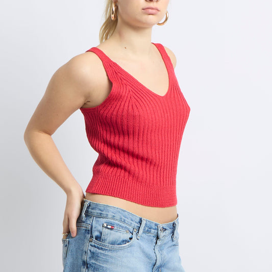 Ribbed Knitted Top - UK 12