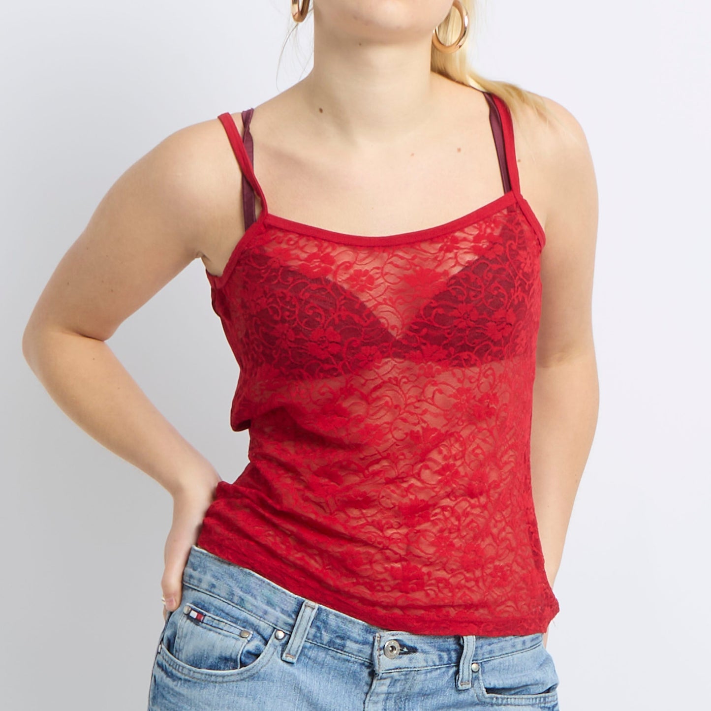 Lace Detail Cami Top - UK 12