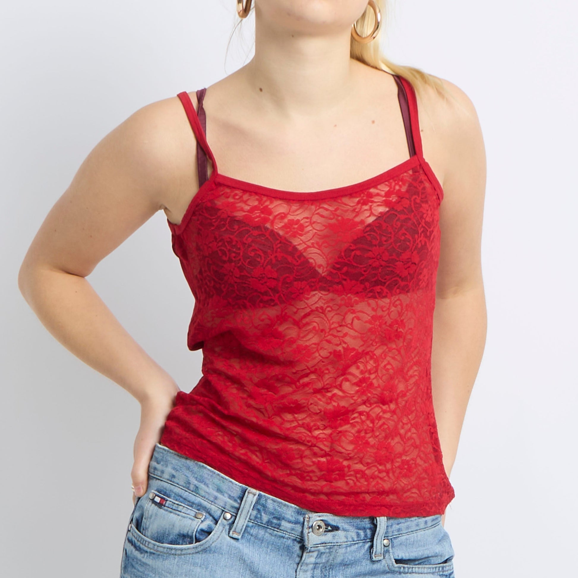 Lace Detail Cami Top - UK 12