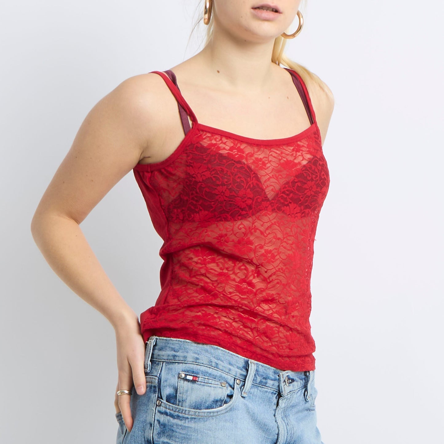 Lace Detail Cami Top - UK 12