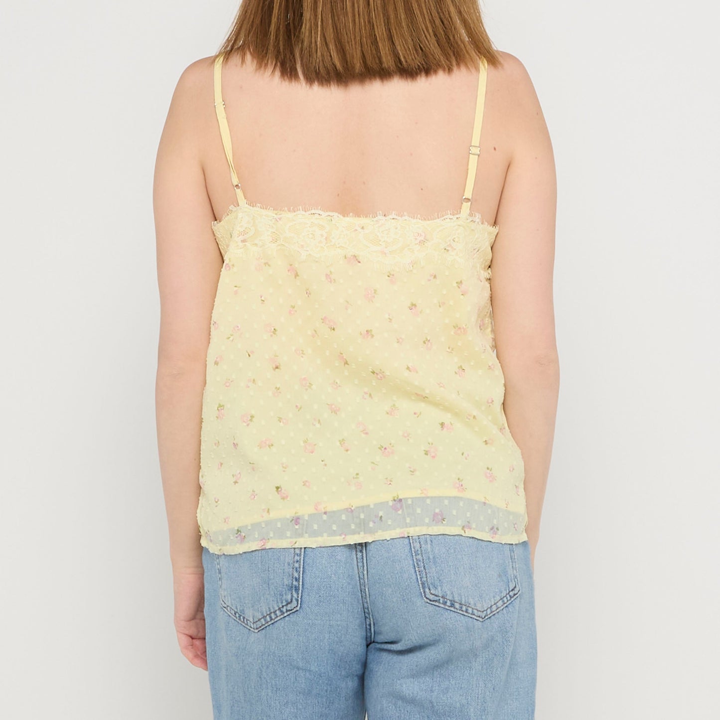 Embroidered Chiffon Cami Top - UK 12