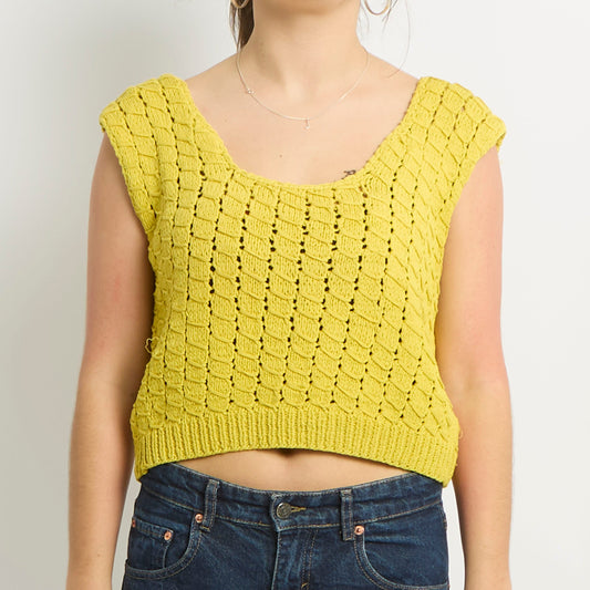 Crochet Knit Tank Top - UK 14