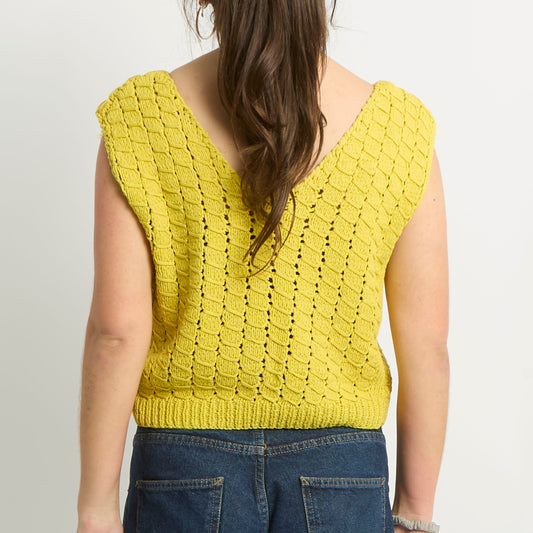 Crochet Knit Tank Top - UK 14