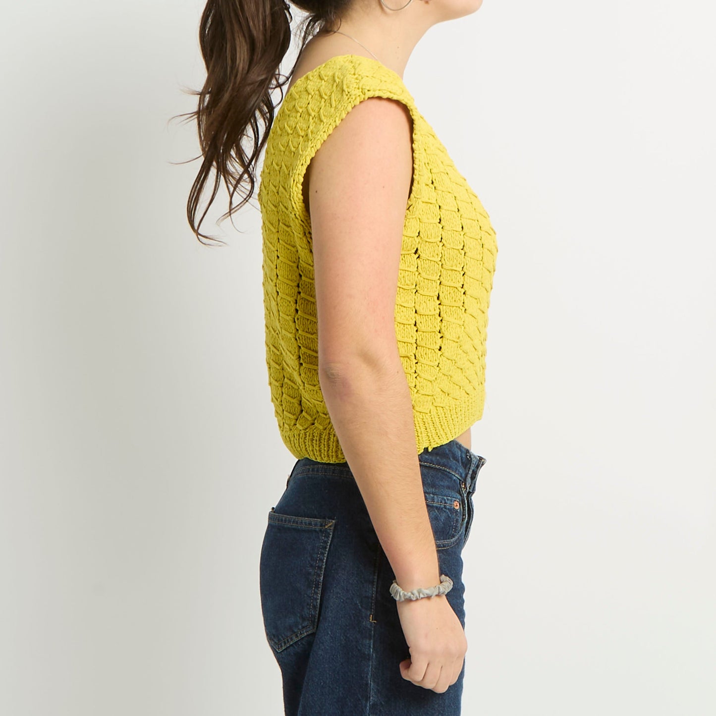 Crochet Knit Tank Top - UK 14