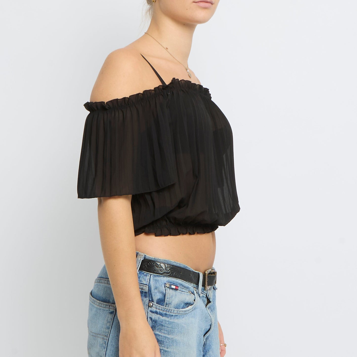 Frill  Short Sleeve Top - UK 4