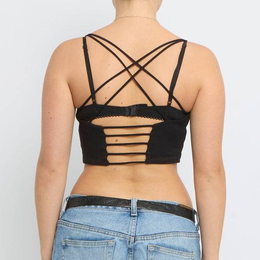 Back Lace Up Strappy Top - UK 6