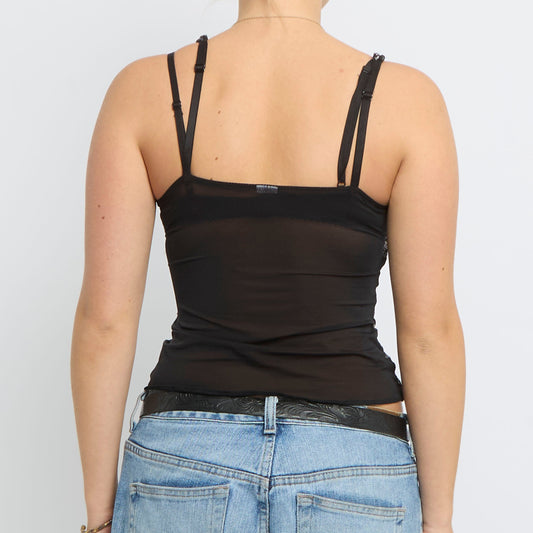 Graphic Strappy Corset Top - UK 6