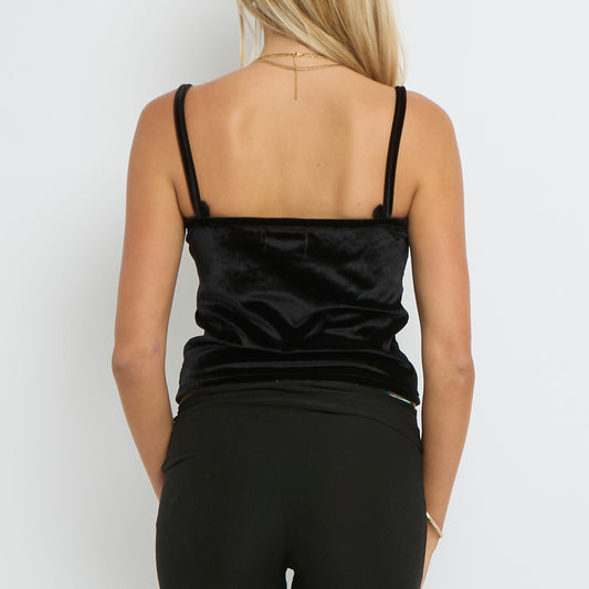 Velvet Strappy Top - UK 6